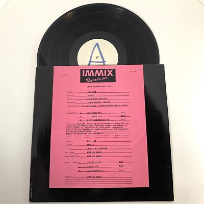 Sergio Let's Stay Together Vinyl 12'' Test Pressing Immix Records IMM 1005 w Hype