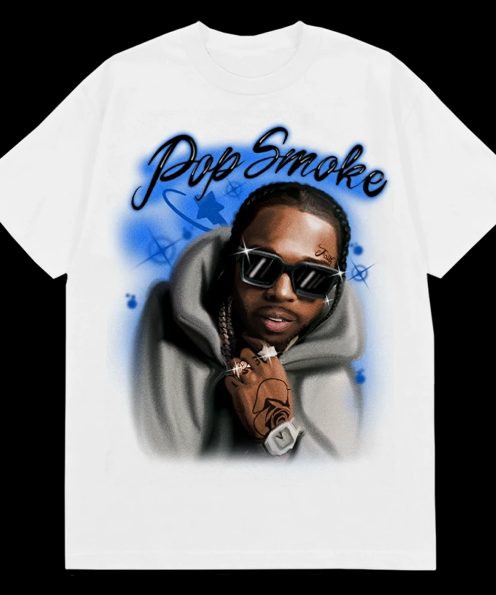 Pop Smoke Rapper T-shirt White Short Sleeve All Sizes S-5XL | eBay
