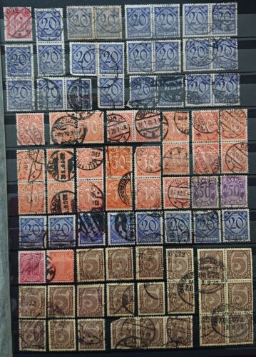 Collection de timbres de service, 1920, République de Weimar, Michel 17 - 33 chiffre de remplacement 21 - Photo 1 sur 12