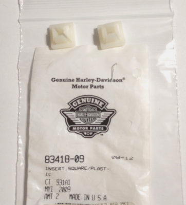 Harley-Davidson Square Plastic Insert NOS 83418-09 Qty. 2 (L-5124