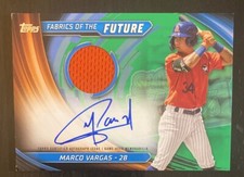 2024 Topps Pro Debut MARCO VARGAS Fabrics of the Future GREEN AUTO RELIC /99