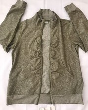 ZELLA WELLNESS ZIP FRONT JACKET, NR436005MI, SIZE L, COLOR: OLIVE BRANCH, NWT