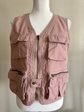 Dusty Pink Vest Lots Of Pockets By Lux Sz Med