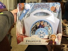 Frozen 2 Sing Along Boombox with Microphone, Built in Music, Flashing Lights