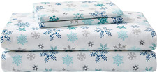 - Full Sheet Set, Warm Breathable Cotton Flannel Bedding with Deep Pockets, Brus