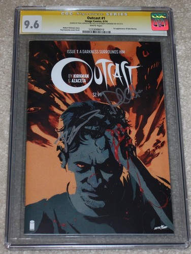 OUTCAST #1 CGC 9.6 SS SIGNED ROBERT KIRKMAN & PAUL AZACETA CINEMAX WALKING DEAD