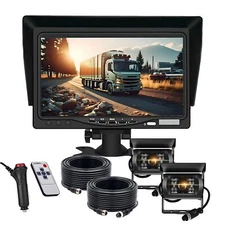 IPoster  7" HD Car Monitor Kit 2 Cameras IP68 For Truckers, RVs