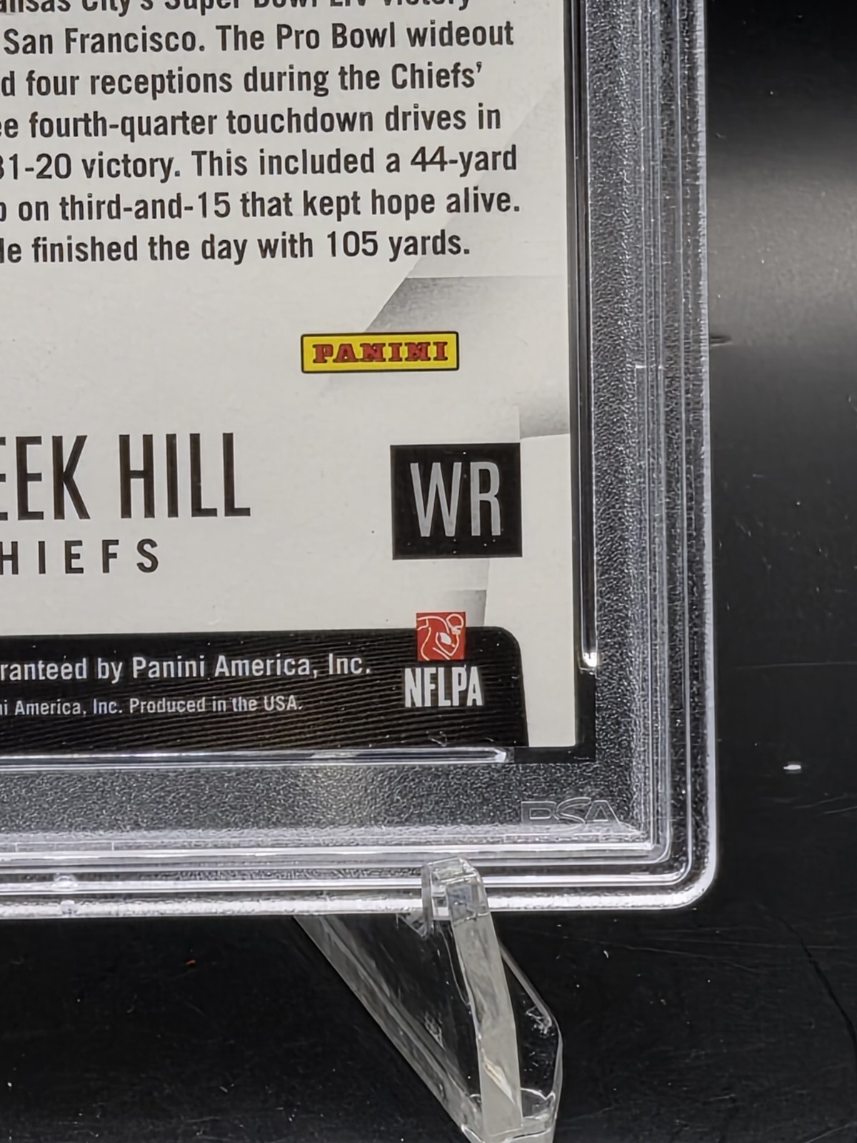 2022 Panini Certified Super Bowl LIV 54 Tyreek Hill Auto Chiefs #SBLIV-TH PSA 10 view 14
