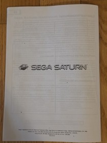 SEGA Saturn Model 2 System Console Official Authentic OEM Instruction Manual 