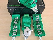 Takata 4 Punkt Gurt - Grün - Sicherheitsgurt / Rallye / Trackdays / Drift