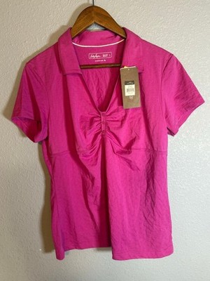 Lady Hagen Hydro-Dri Breast Cancer Awareness Golf Polo Women s Large NWT