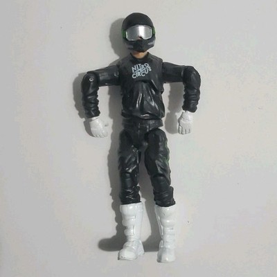NITRO CIRCUS Travis Pastrana black Green helmet action figure #199 White Boots