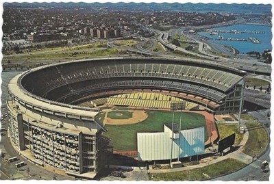 Vintage Shea Stadium Mets Baseball Queens NY Aerial View Postcard