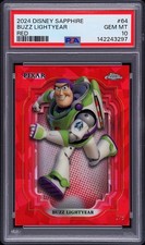 2024 TOPPS CHROME DISNEY SAPPHIRE EDITION RED #64 BUZZ LIGHTYEAR 2/5 PSA 10