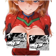 ASUKA LANGLEY EVANGELION 6" STICKER DECAL JAPANESE MOTORSPORT CAR WAIFU ANIME