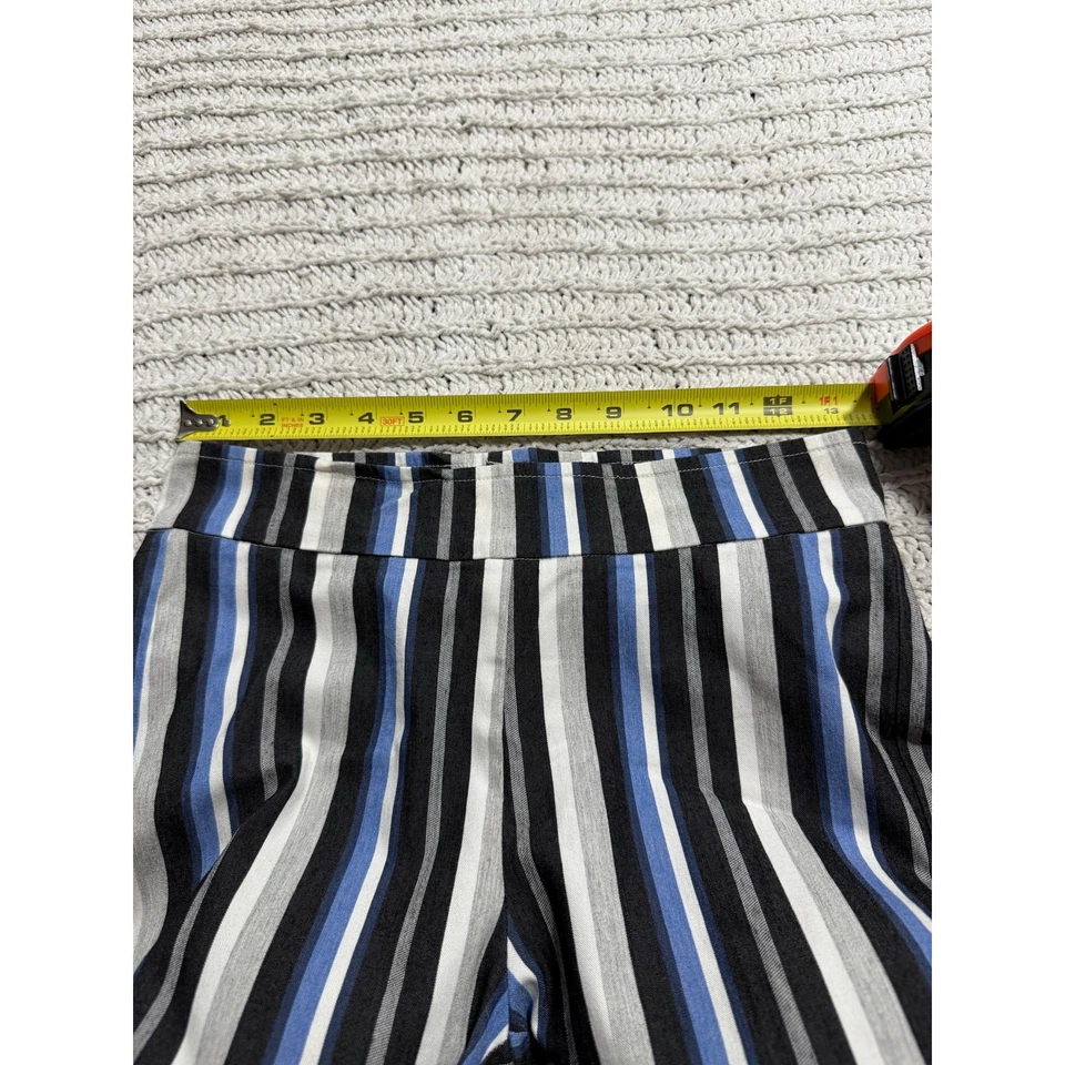 Pantalones Avenue Montaigne Bellini acampanados F1471 a rayas elásticos para mujer talla 0 Foto 3 de 4