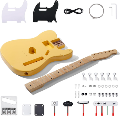 Leo Jaymz DIY TL Electric Guitar Kit Mahogany Body Maple Neck