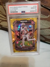 Damaged Slab PSA 10 2023 Draft Picks CJ Stroud Gold Ice RC Texans NFL