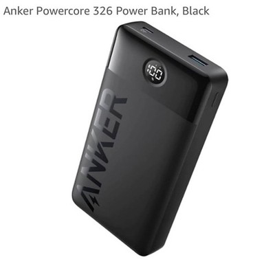 Anker Powercore 326 Power Bank 20K 15W 2-Port, Black NEW | eBay