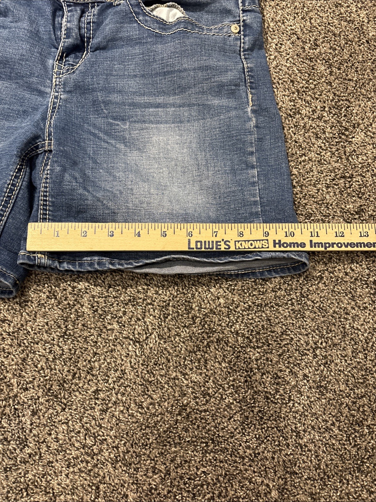 Seven 7 Women’s Dark Wash Cutoff Denim Jean Shorts - Size 10 - 30 Inch - View 5