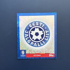 TOPPS UEFA EURO 2024 GERMANY ESTONIA BADGE # EST 1 STICKER