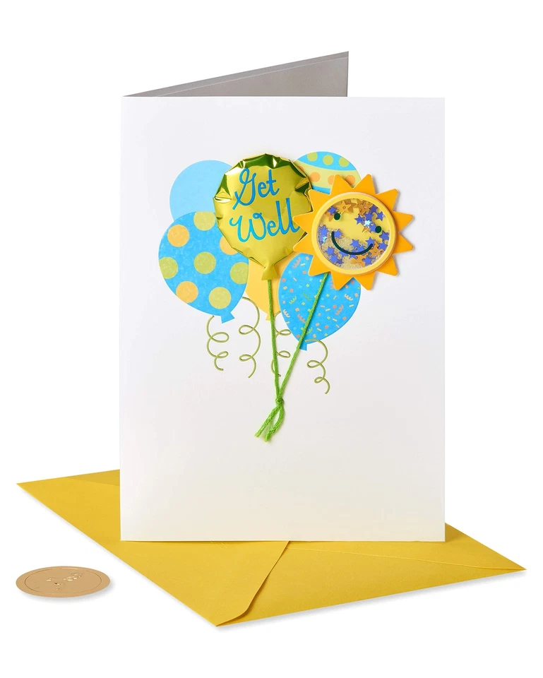 Papyrus Get Well Card Speedy Recovery Envelope Premium Design Healing Wishes - Image 4 of 4