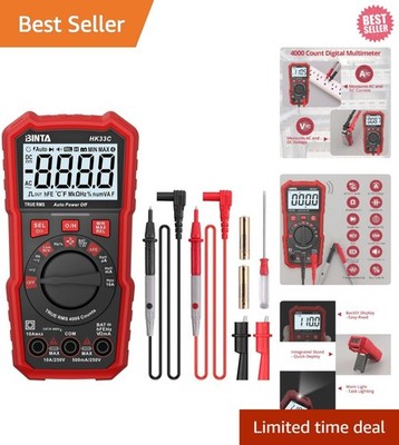 Compact Digital Multimeter 4000 Counts for Automotive & Household Use - Full Kit