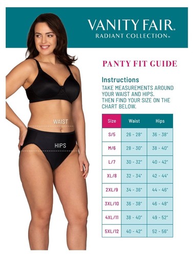 3-Pack VANITY FAIR Radiant Women’s Size 4XL/11 Undershapers Hi-Cut Satin Briefs - Picture 11 of 15