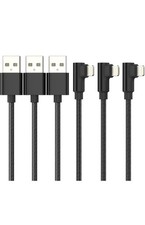 Image of Long 2m 90 Degree 3Pack MFi Certified Right Angle Lightning to USB Charge Cable