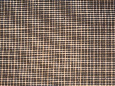 By 1/2 Yd Black Brown Woven Plaid Check Cotton Fabric BTHY 18" X 44"