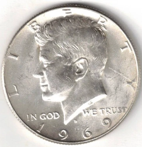 1969 Denver Uncirculated Silver JFK Half Dollar!