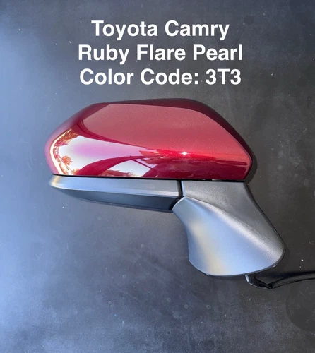 NEW RUBY RED Passenger Side Power Mirror 2018-22 Toyota Camry L LE & SE