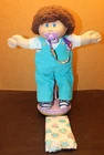1980's Cabbage Patch Kids Brown Fuzzy, Blue Eyes, Paci, Diaper HM 4,HM Overalls