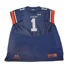 Under Armour Loose Heat Gear Auburn Tigers War Eagle #1 Football Jersey Size 2XL