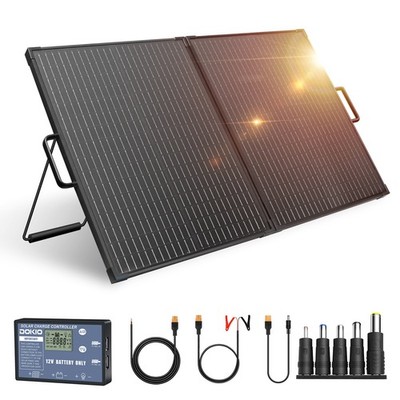 100W Portable N-Type Black Solar Panel Kit Plug and Play Emergency Power Supply