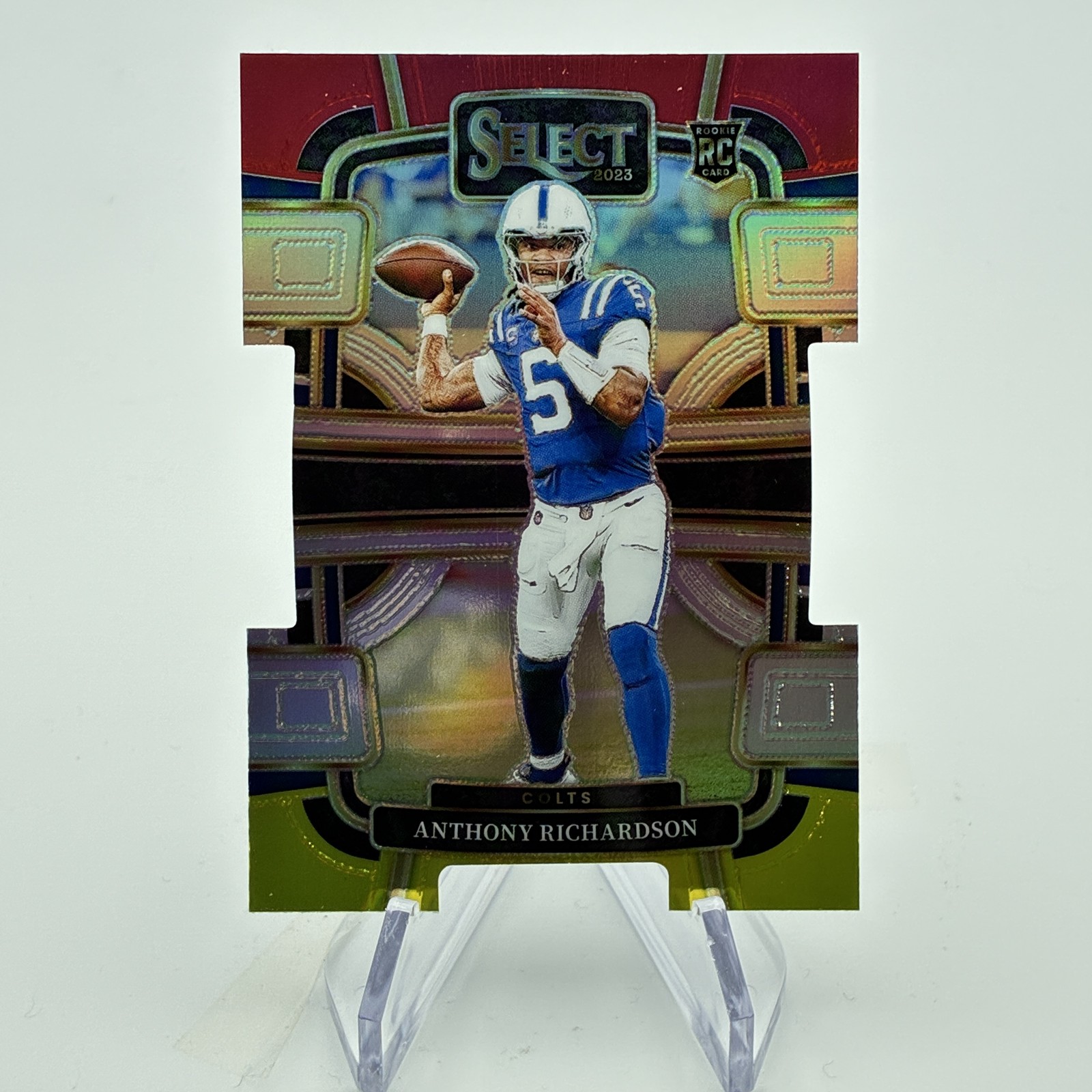 Anthony Richardson Red and Yellow Prizms Die Cuts Rookie 2023 Panini Select #43