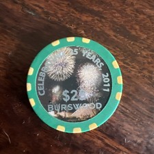 BURSWOOD CASINO International Resort Casino 25 year anniversary. 2011 Chip $25