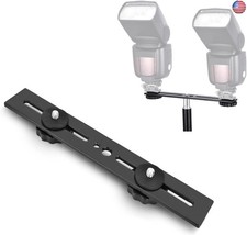 Dual Flash Bracket 8in/20.3cm Camera Mount Tripod Bracket with 1/4 Screw Hot