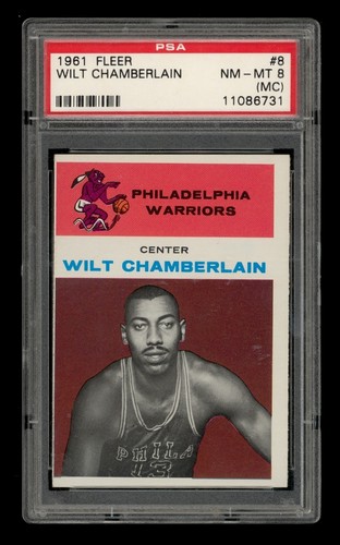 1961-62 Fleer Set-Break #  8 Wilt Chamberlain PSA 8 NM-MT (MC)