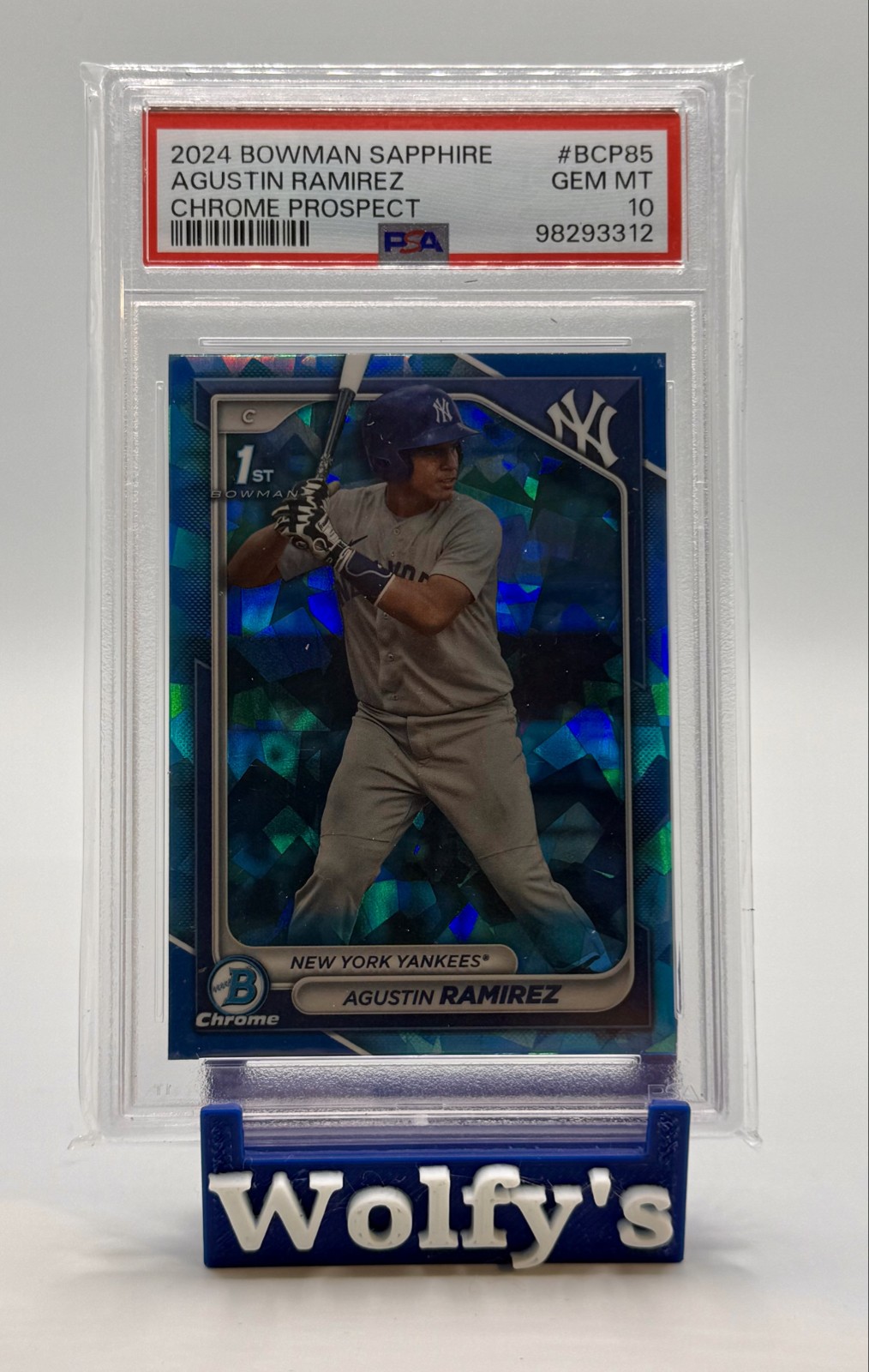2024 Bowman Sapphire - Chrome Prospects Agustin Ramirez #BCP-85 PSA 10 GM MT