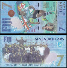 2017 Fiji 7 Dollars Comm. P 120 NEW UNC Banknote