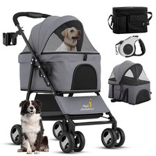 3 in 1 Pet Stroller - Foldable Dog Stroller  Pet Carrier - Included with Sto...