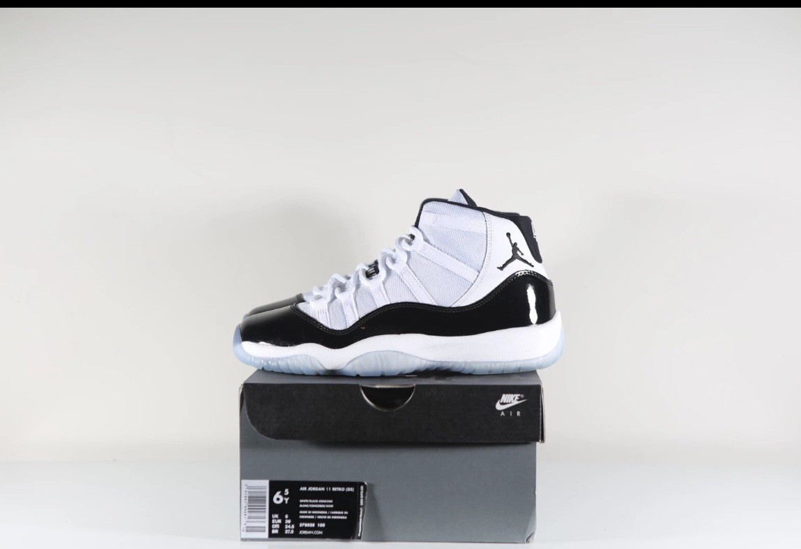Jordan 11 CONCORD シューズ20Cm JORDAN BRAND AIR JORDAN 11 RETRO GS WHITE/BLACK-CONCORD 18HO