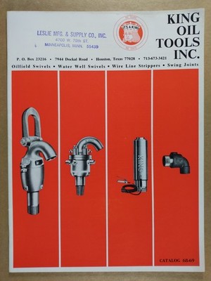 King Oil Tools Swivels Wire Line Strippers 1968-69 Catalog