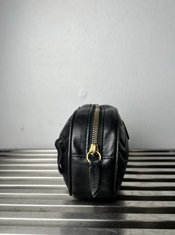 Gucci Gg Marmont Matelasse Leather Belt Bag Black Leather - Image 2 of 4