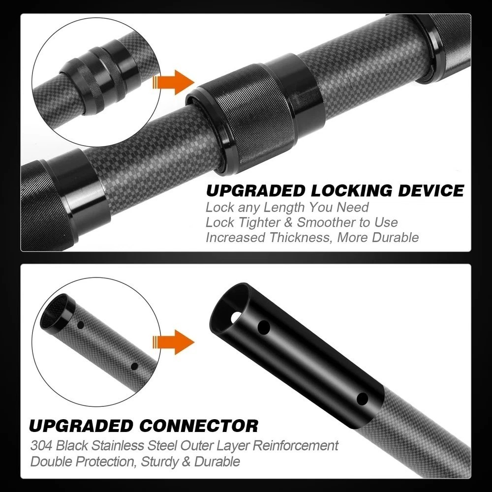 Carbon Fiber Pool Pole - Professional 12 Foot Telescopic Pool Cleaning Pole, ...