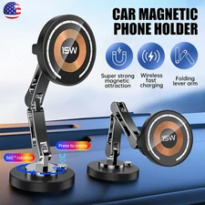15W Dashboard Windshield Car Mount Cell Phone Holder Dock For iPhone Samsung