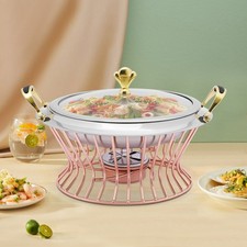 2L Round Chafing Dish Stainless Steel Buffet Catering Chafer Party Food Warmer