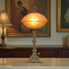 Unique Art Deco Table Lamp "REGENT'S PARK" Brass Lamp One Of A Kind