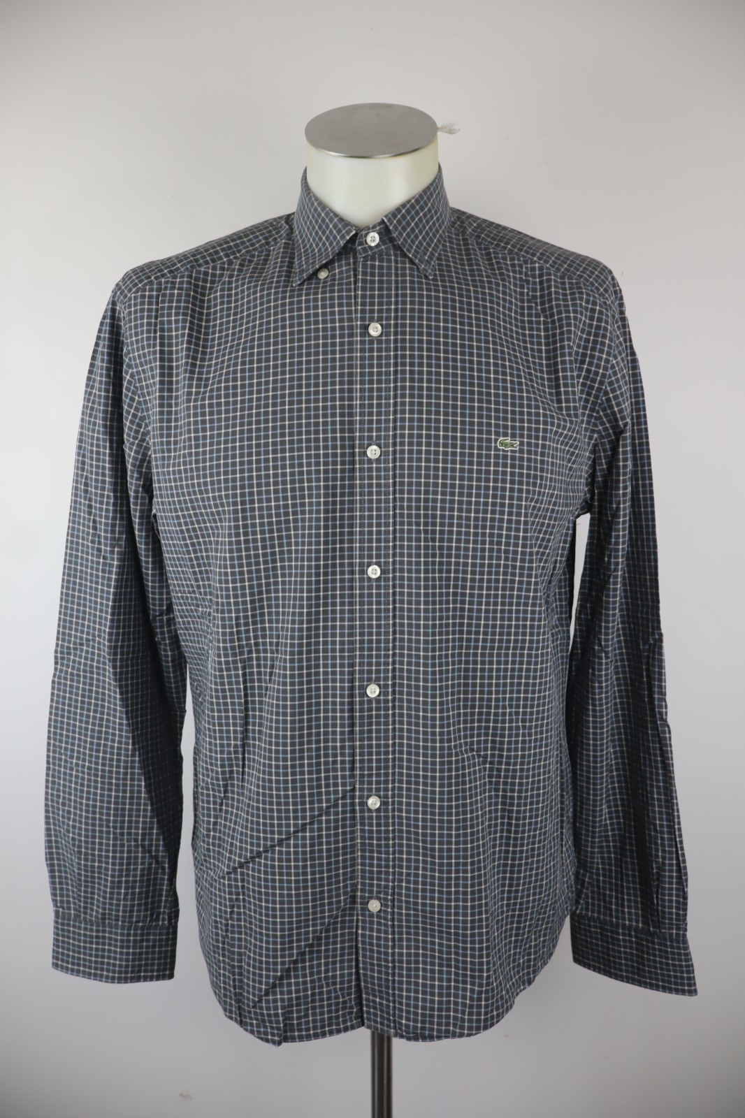 LACOSTE CAMICIA UOMO TG 41 MAN CASUAL VINTAGE SHIRT COTONE COTTON MANICA LUNGA
